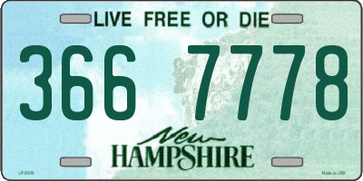 NH license plate 3667778
