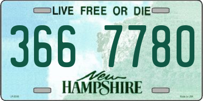 NH license plate 3667780