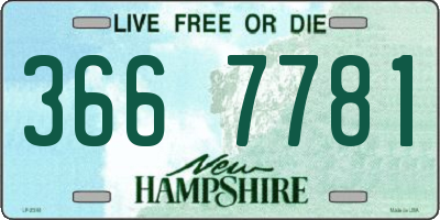 NH license plate 3667781