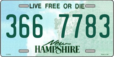 NH license plate 3667783