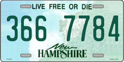 NH license plate 3667784