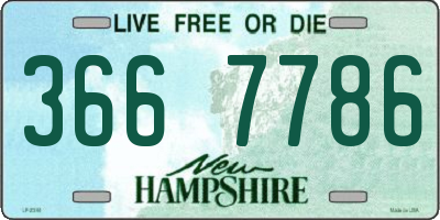 NH license plate 3667786
