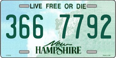 NH license plate 3667792