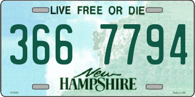 NH license plate 3667794