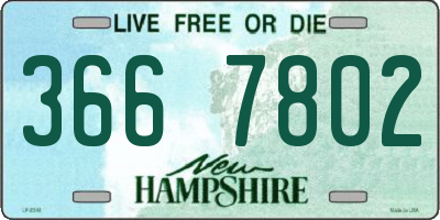 NH license plate 3667802