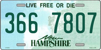 NH license plate 3667807