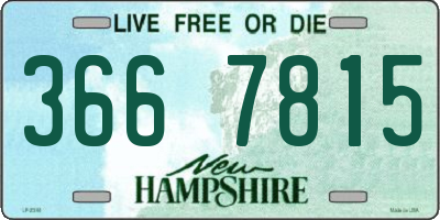 NH license plate 3667815