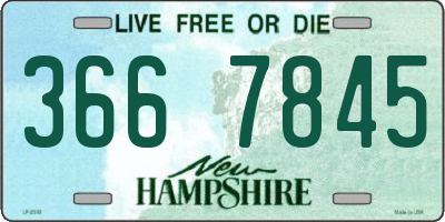 NH license plate 3667845