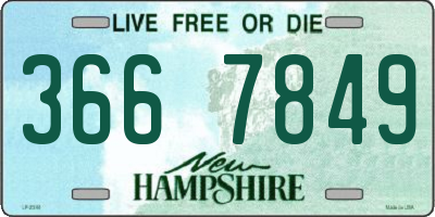 NH license plate 3667849