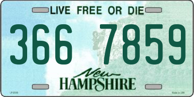 NH license plate 3667859