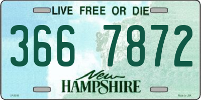 NH license plate 3667872
