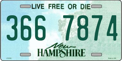 NH license plate 3667874