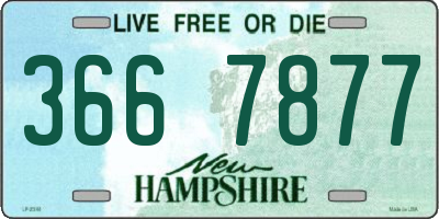 NH license plate 3667877