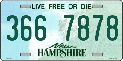 NH license plate 3667878