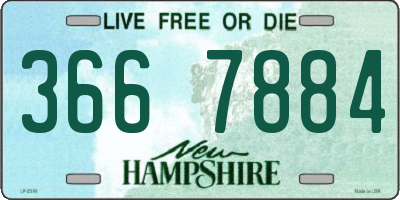NH license plate 3667884