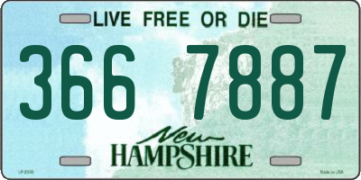 NH license plate 3667887