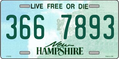 NH license plate 3667893