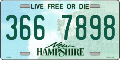 NH license plate 3667898