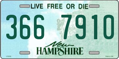 NH license plate 3667910