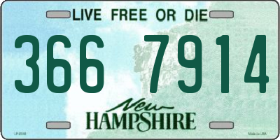NH license plate 3667914