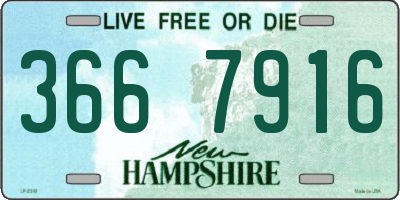 NH license plate 3667916