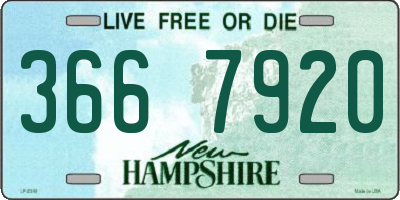 NH license plate 3667920