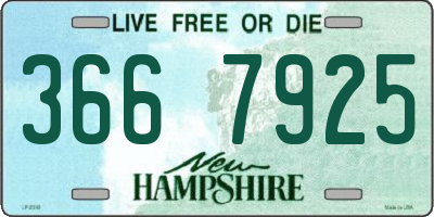 NH license plate 3667925