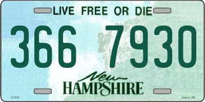 NH license plate 3667930