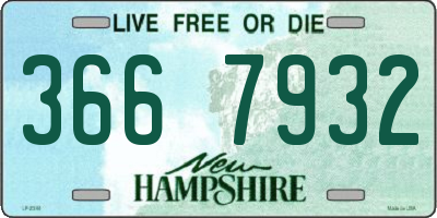 NH license plate 3667932