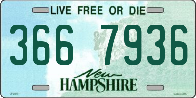 NH license plate 3667936