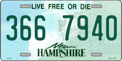 NH license plate 3667940