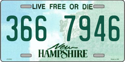 NH license plate 3667946