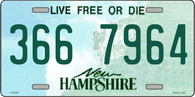 NH license plate 3667964