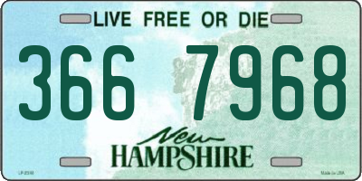 NH license plate 3667968