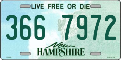 NH license plate 3667972