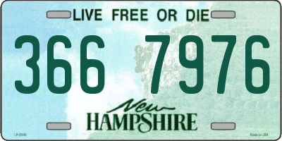 NH license plate 3667976