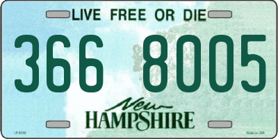 NH license plate 3668005