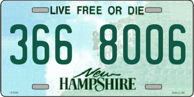 NH license plate 3668006