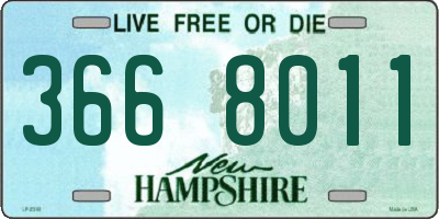 NH license plate 3668011