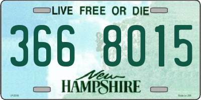 NH license plate 3668015