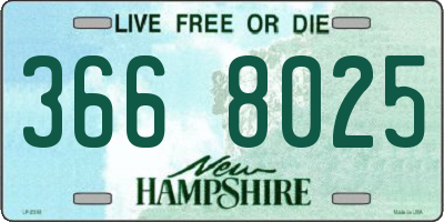 NH license plate 3668025