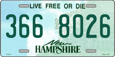 NH license plate 3668026