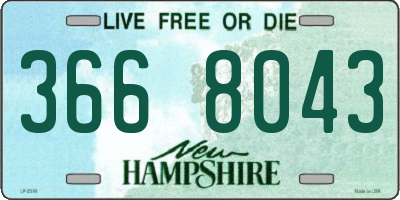 NH license plate 3668043