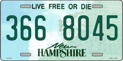 NH license plate 3668045