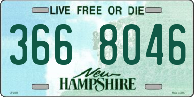 NH license plate 3668046