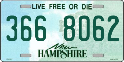 NH license plate 3668062