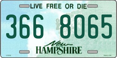 NH license plate 3668065