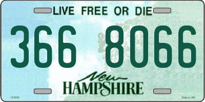 NH license plate 3668066