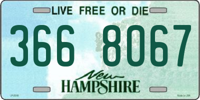 NH license plate 3668067