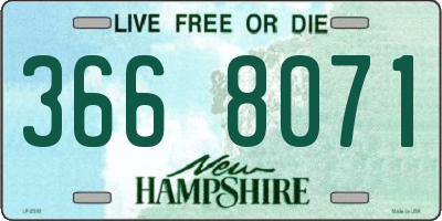 NH license plate 3668071